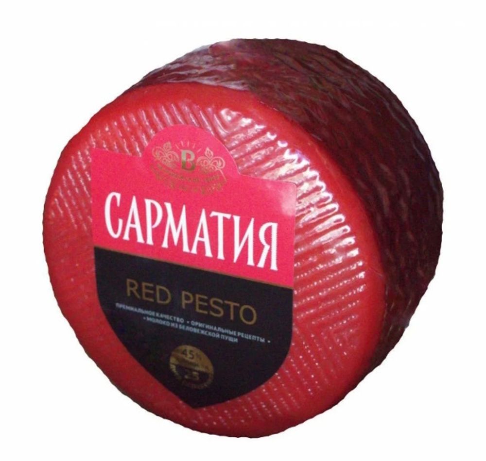 Белорусский сыр &quot;Сарматия Red Pesto&quot; Беловежский - купить с доставкой по Москве и области