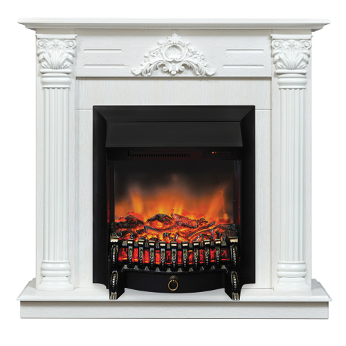Каминокомплект Real Flame Stefania WT-F614 с очагом Fobos Lux Black RC