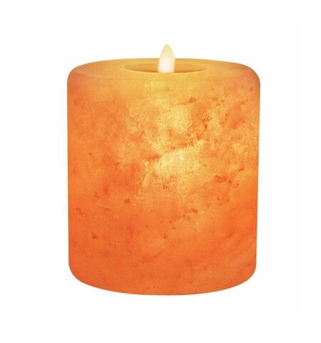 Солевой подсвечник для чайной свечи Цилиндр Himalayan Salt Candle Holder Cylinder Shape