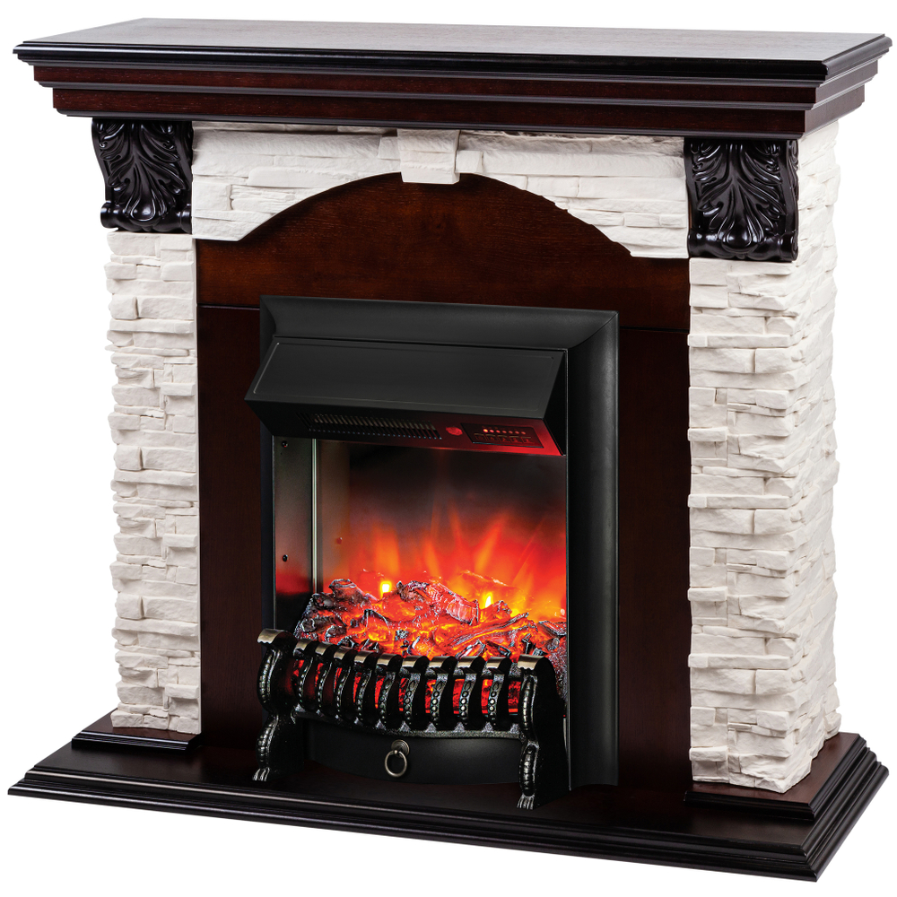 Каминокомплект Real Flame Dublin Lux AO с очагом Fobos Lux Black RC