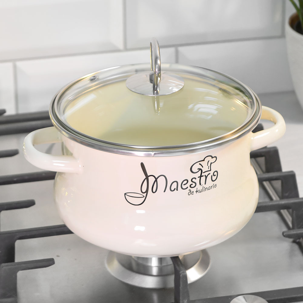 Набор кастрюль "Маэстро" №13 слоновая кость