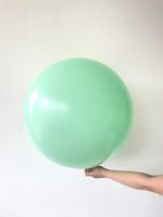S шар гигант 24"/60 см, макарун зеленый пастель (БГ-90)