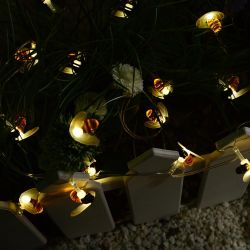 USL-S-127-PT4000 BEES Садовая гирлянда на солнечной батарее Пчелки. 20 светодиодов. Теплый белый свет. 1xАА Ni-Mh аккумулятор в-к. IP44. TM Uniel.