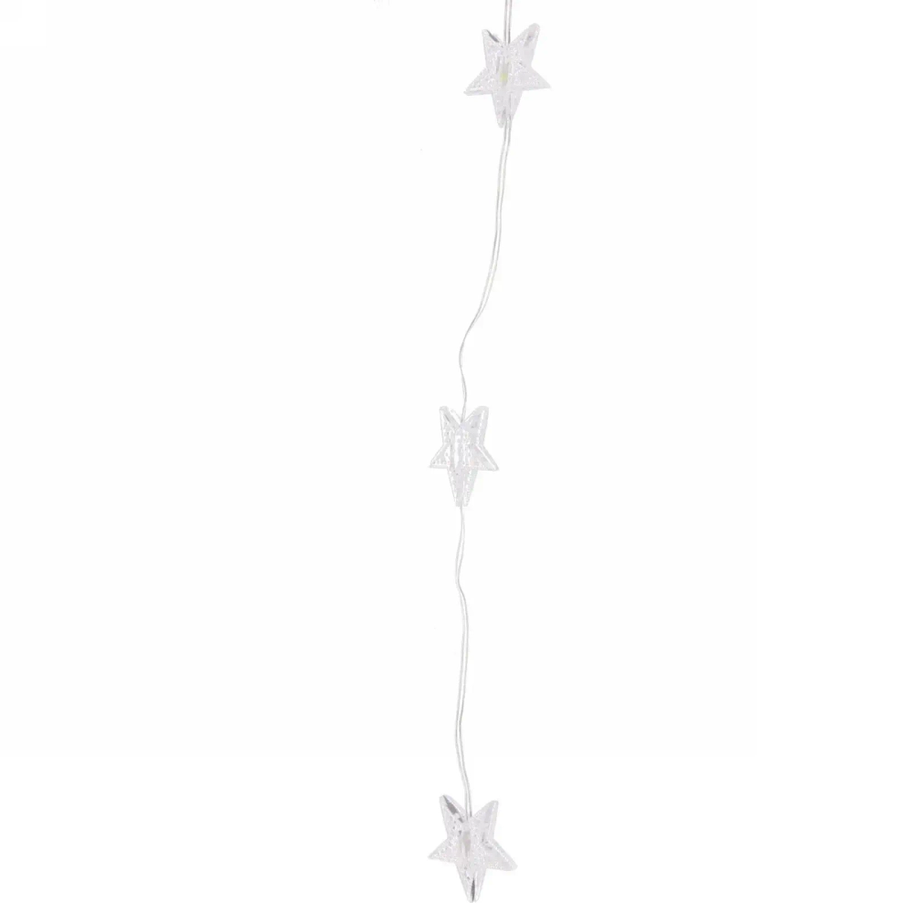 Гирлянда для дома ЗАНАВЕС «Звезды» ш3* в2 м 160 ламп LED, прозр. пров, 8 реж,IP-40, Мультицвет (возможность соединения)