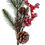 Ветка декоративная «Зимний шарм» 35 см