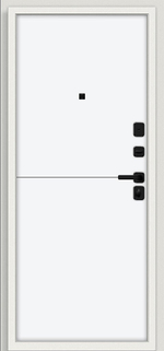 Аура/SBlack Шагрень белая/White Silk 205*86 правое