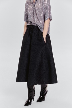 Юбка - солнце из жаккарда на кулиске