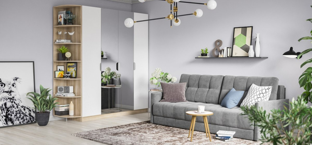 Диван Босс Лофт велюр Монолит серый