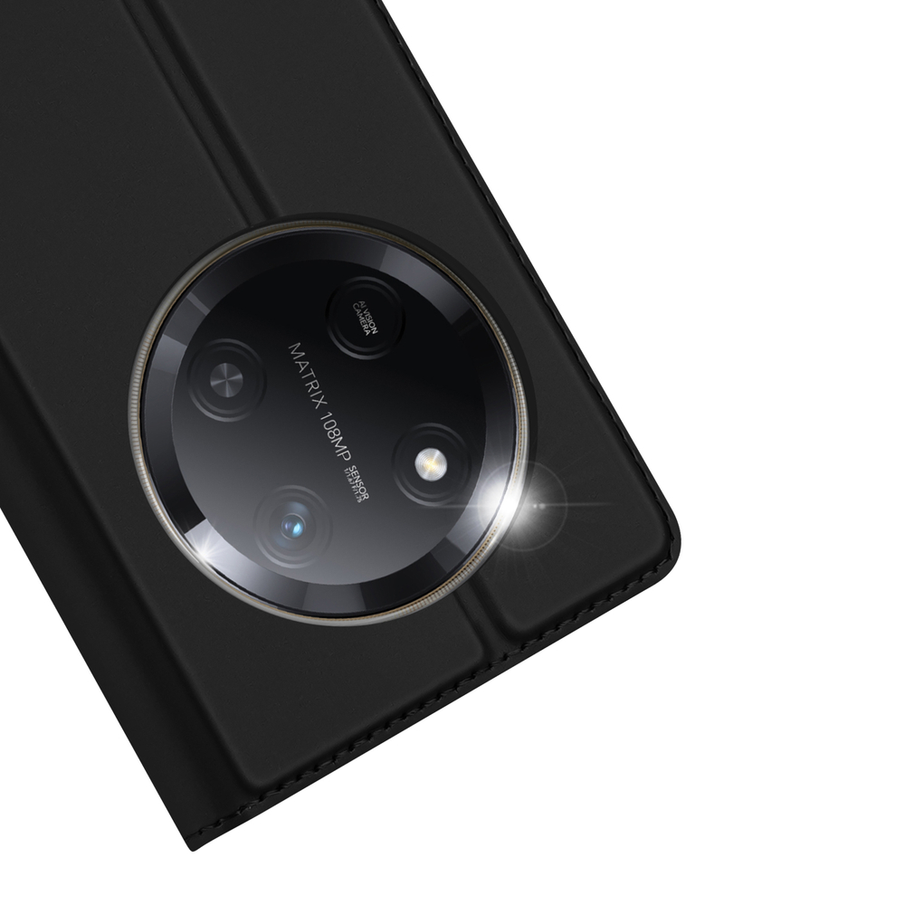 Чехол книжка из PU кожи черного цвета от Dux Ducis для Honor Magic7 Lite, X9c и X60 Pro, серия Skin Pro Series Case