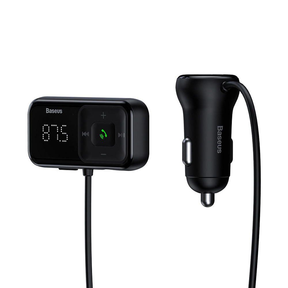 FM-трансмиттер + Автомобильная зарядка Baseus Wireless MP3 Car Charger T Typed S-16