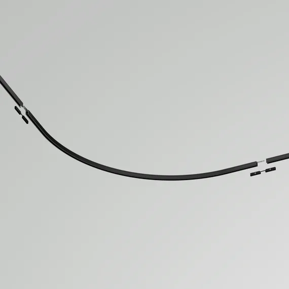 Коннектор радиусный D900 накладной Levity черный Technical tra184-r900-11b-1