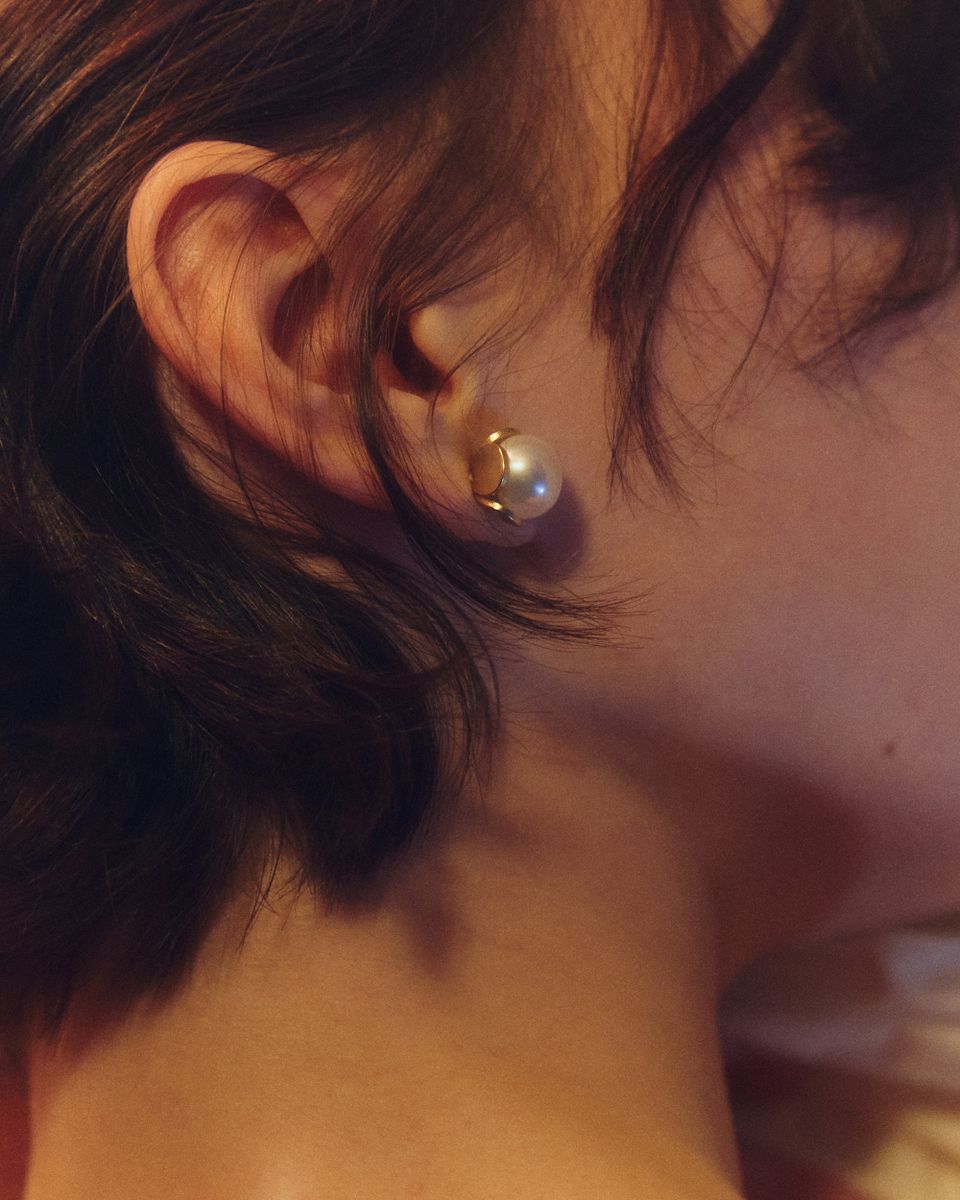 Моносерьга Flowerberry Pearl