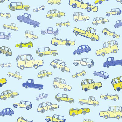 Ретро машинки на голубом фоне.