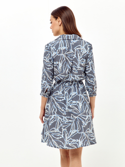 Платье с отложным воротником из вискозы