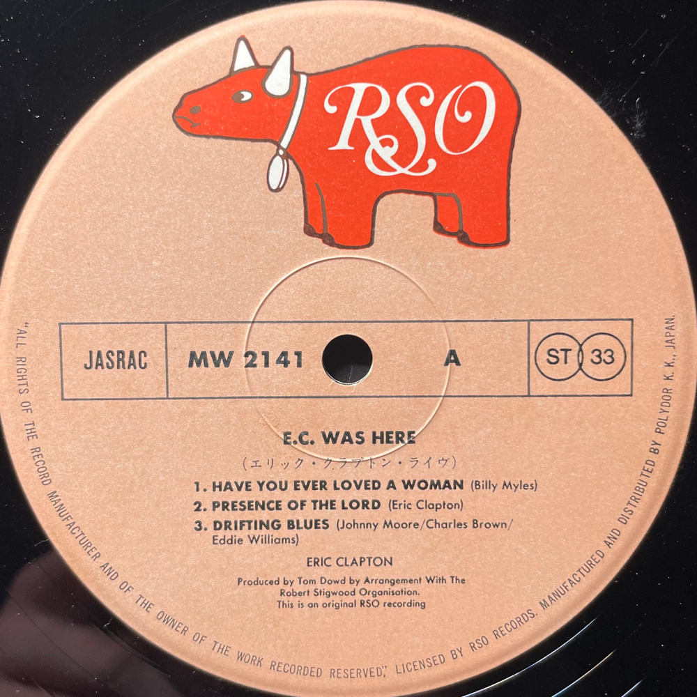 Eric Clapton ‎– E.C. Was Here (Япония 1975г.)