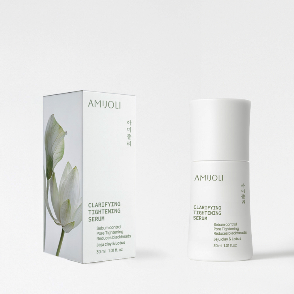 AMIJOLI Clarifying Tightening Serum JeJu Сlay&Lotus Cыворотка для лица с кислотами, вулканической глиной и экстрактом лотоса против несовершенст
