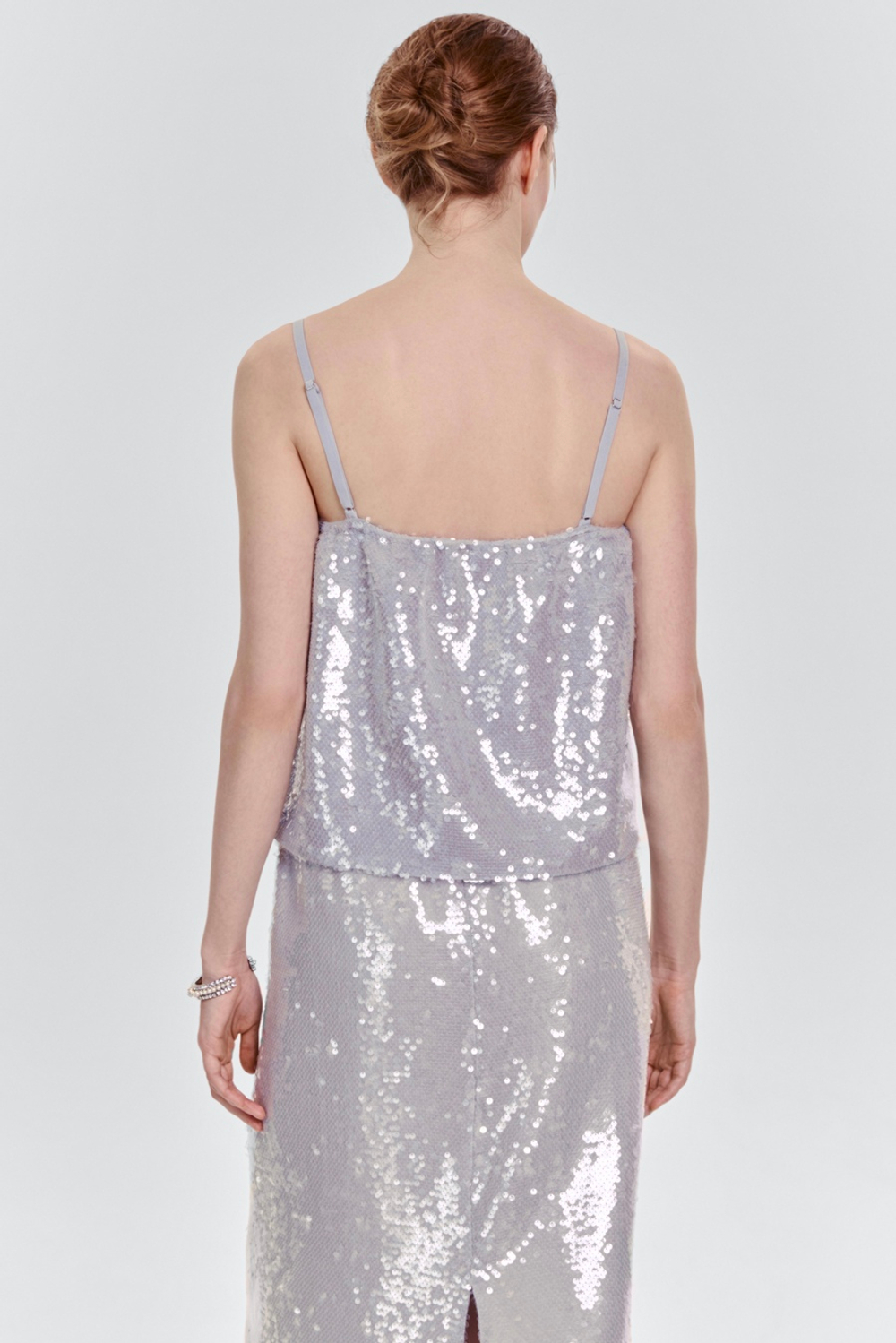 Топ с пайетками на шифоне