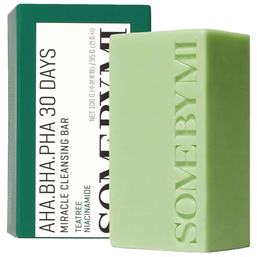 Очищающее мыло для проблемной кожи с кислотами Some By Mi AHA-BHA-PHA 30 Days Miracle Cleansing Bar, 106г