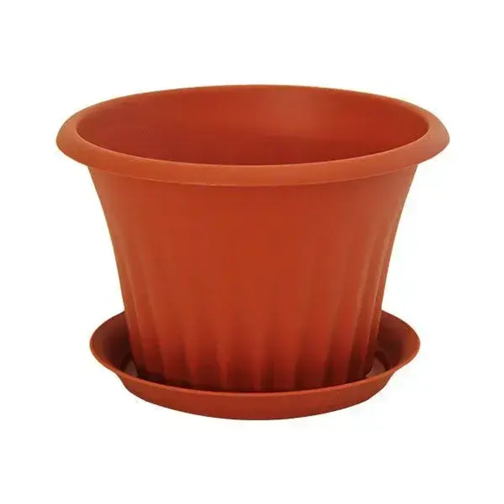 Кашпо КЭРОЛ D180мм 1,5л с подставкой Терракотовый 0,12,18х0,18м