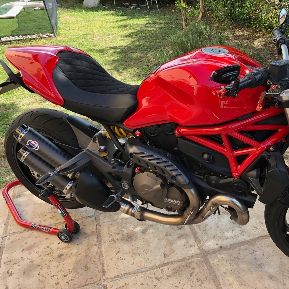 Ducati Monster 821 2014-2017 Tappezzeria Italia чехол для сиденья с эффектом Вельвет (Diamond)