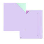 Папка архивная Alingar, 228*172 мм, пластик, 1500мкм, на резинке с 4 файлами, сиреневый