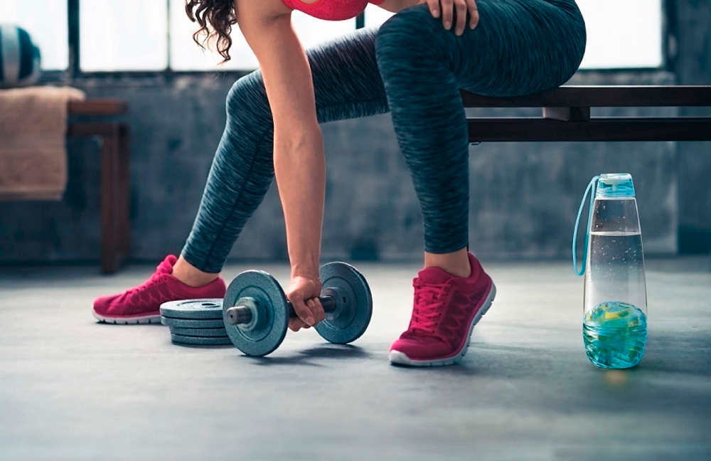 Бутылка h2o, 750 мл, серая