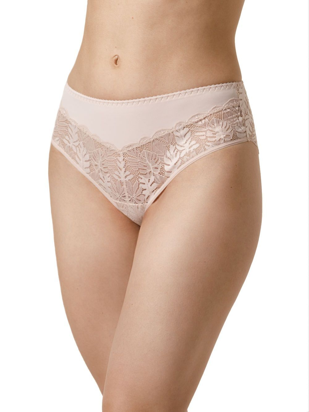 Женские трусики-слипы с кружевом (Размер: 52) (Цвет: белый)