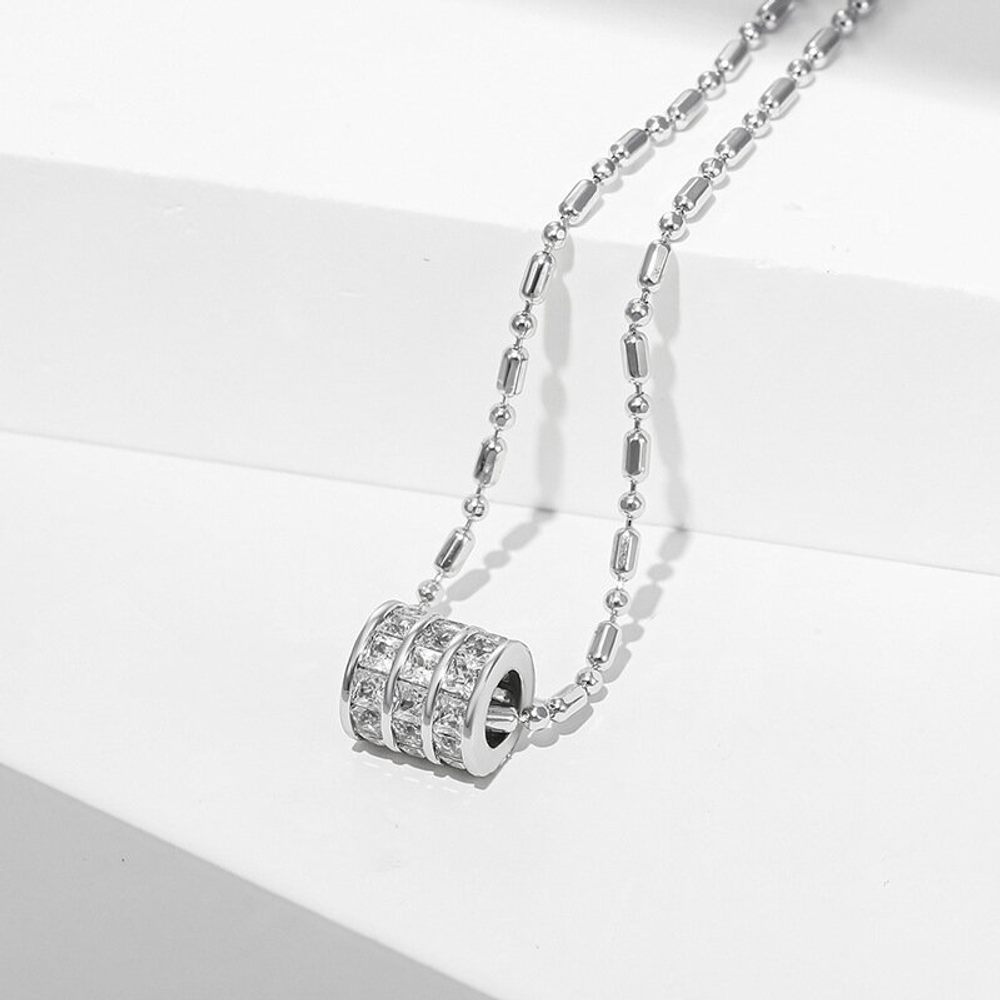 Цепочка с подвеской женская бижутерия, серебро