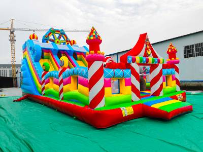 Коммерческий надувной батут «Парк развлечений 4» 12*6*7 м