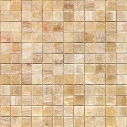 Мозаика из натурального камня Onice beige POL 23x23x8 Pietrine 7 mm желтый