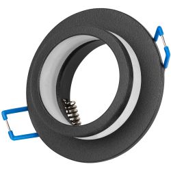 Светильник встраиваемый алюминиевый ЭРА KL89 BK под лампу MR16 GU5.3 черный | Алюминиевые встраиваемые светильники