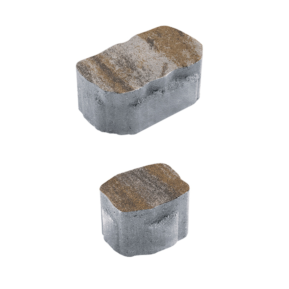 Тротуарная плитка Арена - Листопад гладкий Песчаник, комплект из 2 видов плит