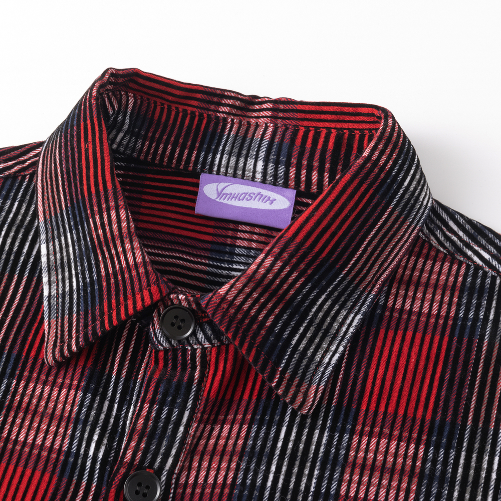 Рубашка Ymkashix Velvet Button Tartan