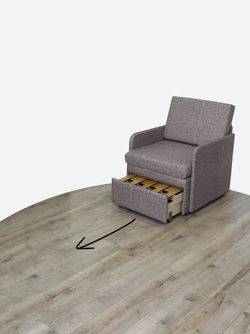 Кресло-кровать "Миник" с подлокотниками Rich Quarz