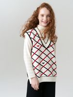 Жилетка в школу для девочки AT1011 черный-молочный