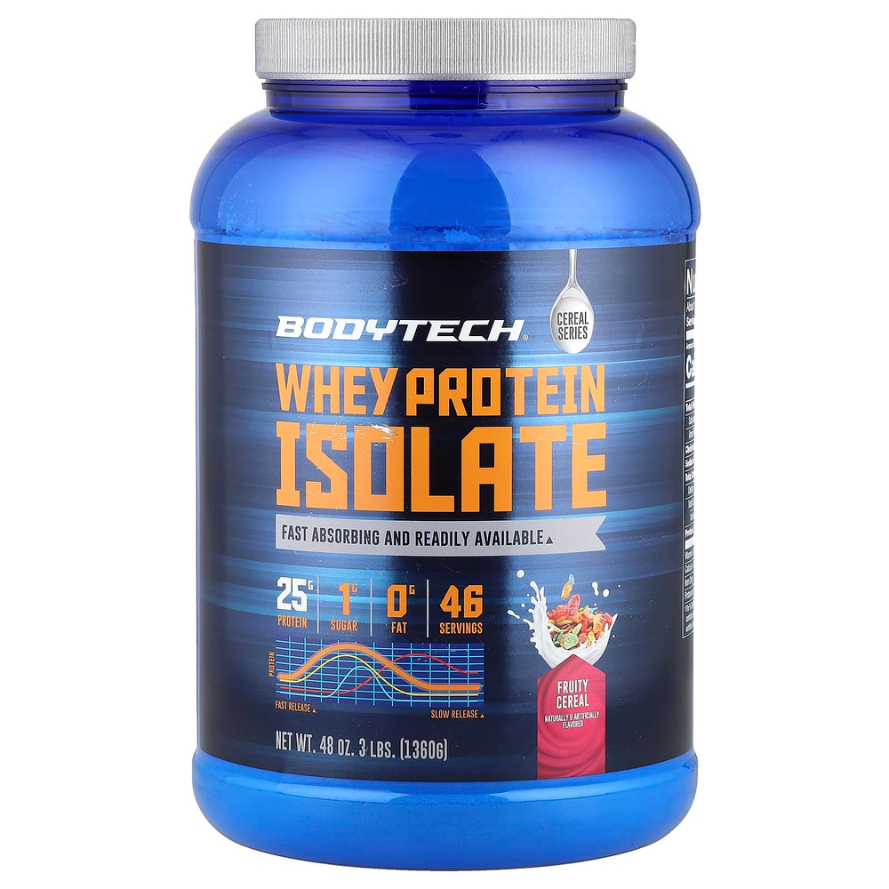 BodyTech, Изолят сывороточного протеина, фруктовые хлопья, 1360 г (3 фунта)