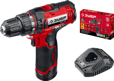 Аккумуляторная дрель-шуруповерт ЗУБР ДШЛ-125-21