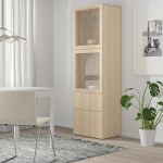 Книжный шкаф - BESTÅ/ BESTА IKEA/ БЕСТА/БЕСТО ИКЕА, 193х60 см, под беленый дуб
