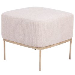 Банкетка Monstera Deliciosa (Монстера) Квадро Айвори Античное серебро