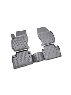 Коврики в салон для VOLVO XC70 2007-, 4 шт. (полиуретан, серые) арт.NLC.50.08.211