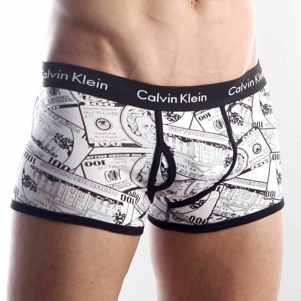 Мужские трусы хипсы Calvin Klein 365 print Black Dollar