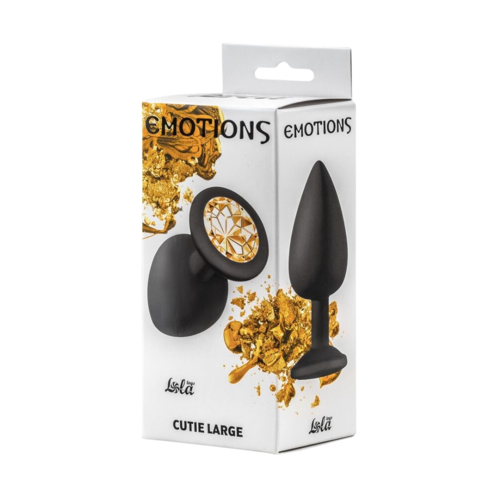Анальная пробка Emotions с кристаллом Cutie Large (Ø 4,2 см)