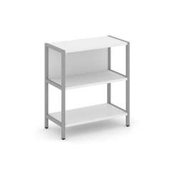 Shelf System Односекционный стеллаж двухярусный SN.STM-211 Белый/Металл Серый 810*400*879