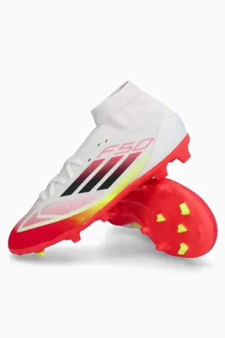 Бутсы adidas F50 League Mid FG/MG Junior - белый