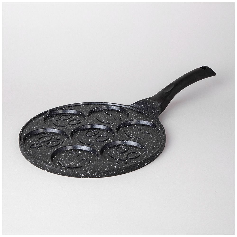 СКОВОРОДА AGNESS "СМАЙЛ" С АНТИПРИГАР."МРАМОРНЫМ" ПОКРЫТИЕМ, ДИА. 26.5 СМ.(КОР=6ШТ)