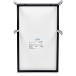 Придиванный столик Loft 50x30см, белый мрамор, чёрные ножки