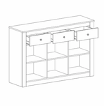 Тумба 3 дв. 3 ящ. спальня "Даллас"