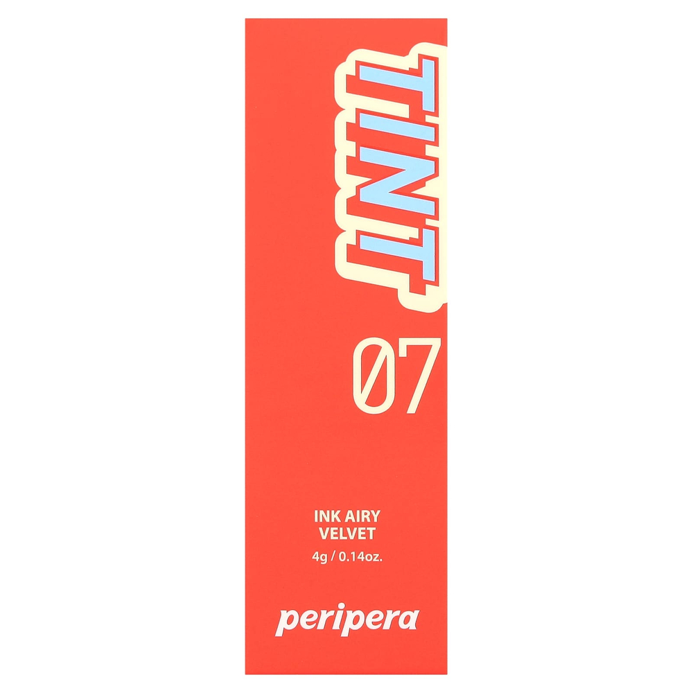 Peripera, Ink Airy Velvet, тинт для губ, оттенок 07, грейпфрут, 4 г (0,14 унции)