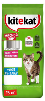 Мясной пир, 15кг корм для кошек KiteKat