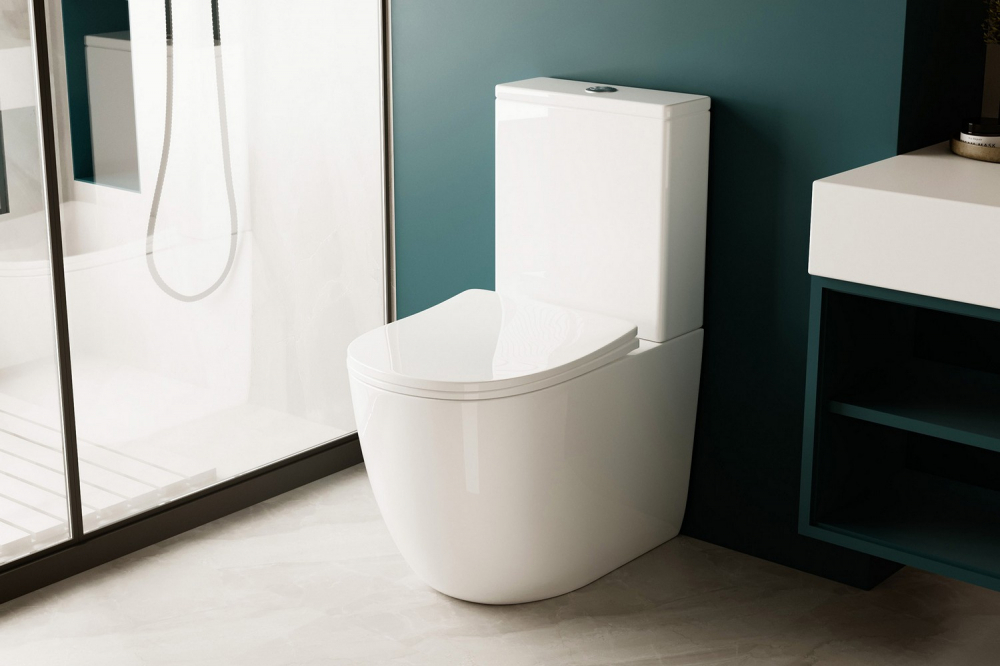 Унитаз ABBER Bequem AC1110T компакт белый, безободковый, смыв торнадо